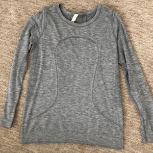 Lululemon Grey Swiftly Relax Fit Long Sleeve Top